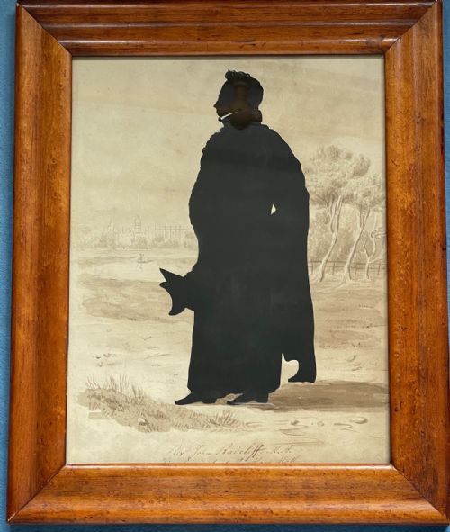 augustin edouart silhouette of john radcliffe ma oxford - CATEGORY: ANTIQUE ART - DATED 19TH CENTURY