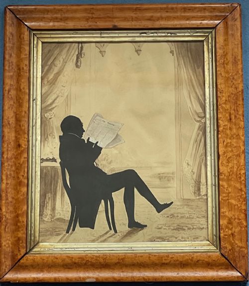 augustin edouart cut silhouette of a gentleman - CATEGORY: ANTIQUE ART - DATED 19TH CENTURY
