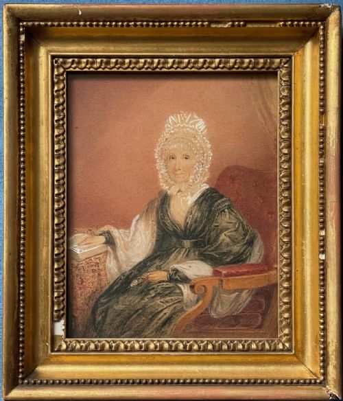 watercolour portrait by thomson 1838 - CATEGORY: ANTIQUE ART - DATED 19TH CENTURY
