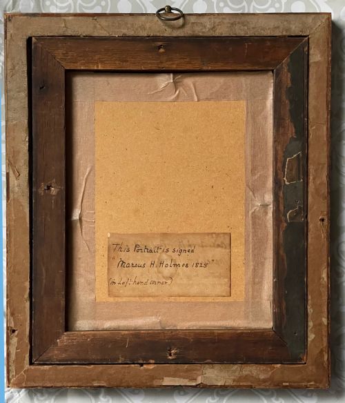 WATERCOLOUR PENCIL PORTRAIT 1825 SIGNED - ADDITIONAL PHOTO 2