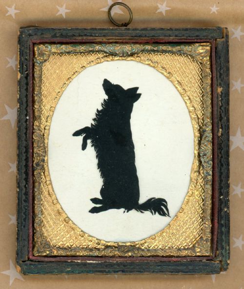 edouart small cutting of a dog - CATEGORY: ANTIQUE ART - DATED 19TH CENTURY