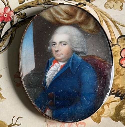 JOSEPH SAUNDERS MINIATURE PORTRAIT PAIR - ADDITIONAL PHOTO 1