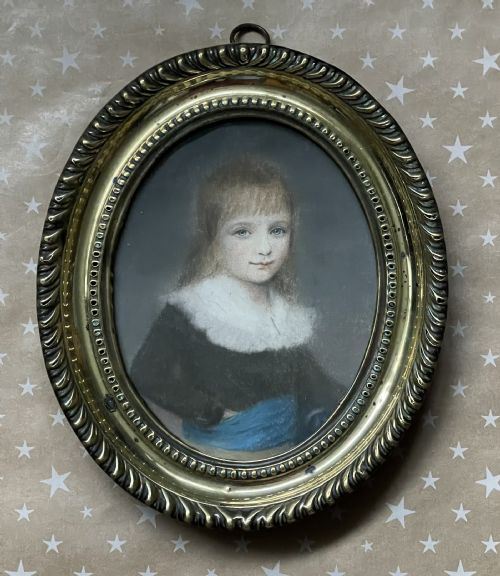 lewis vaslet small pastel portrait - CATEGORY: ANTIQUE ART - DATED GEORGIAN