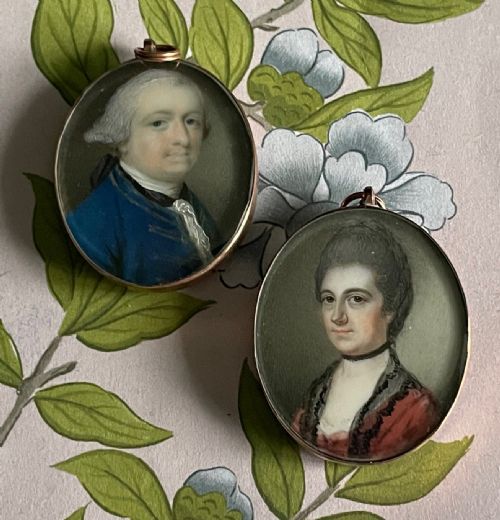 pair of named portraits by samuel cotes dated 1764 - CATEGORY: ANTIQUE ART - DATED 18TH CENTURY