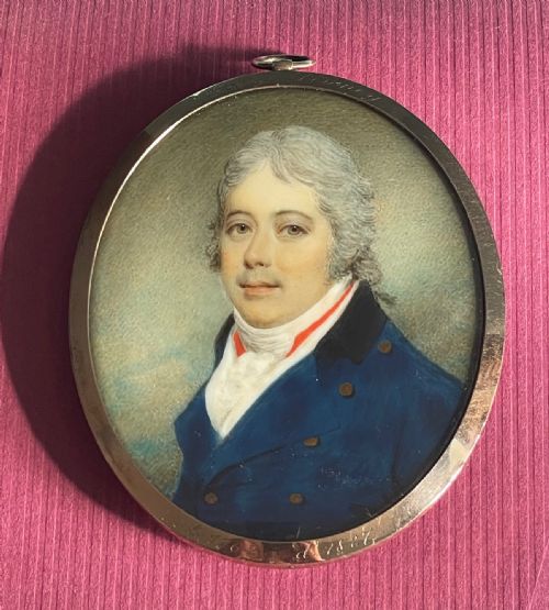 SAMUEL SHELLEY MINIATURE PORTRAIT OF GEORGE POWNEY - ADDITIONAL PHOTO 1