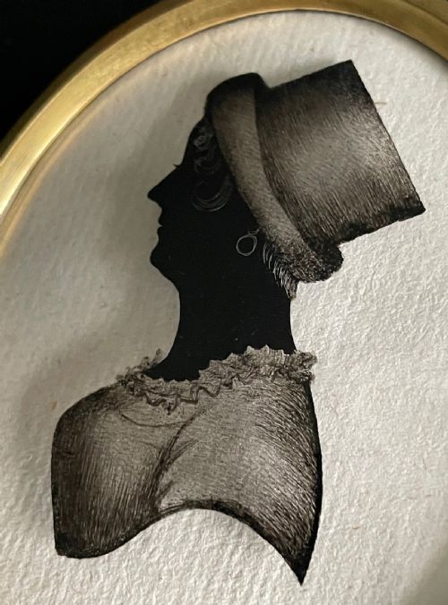 HINTON GIBBS SILHOUETTE ON GLASS WITH TRADE LABEL - ADDITIONAL PHOTO 1