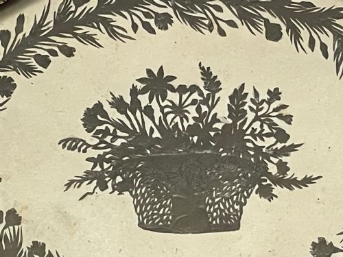 REGENCY CUT PAPER PICTURE OF FLOWERS - ADDITIONAL PHOTO 1