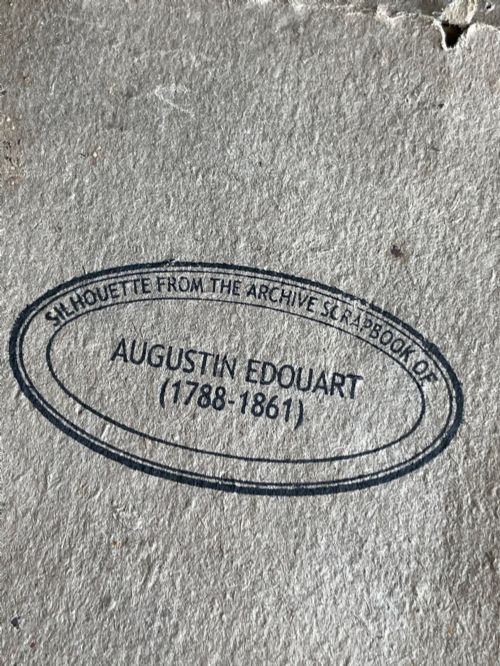 AUGUSTIN EDOUART CUT SILHOUETTE OF A SHAGGY DOG - ADDITIONAL PHOTO 2
