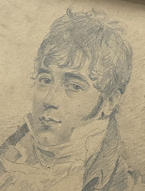 GRAPHITE DRAWINGS OF A REGENCY COUPLE - ADDITIONAL PHOTO 4