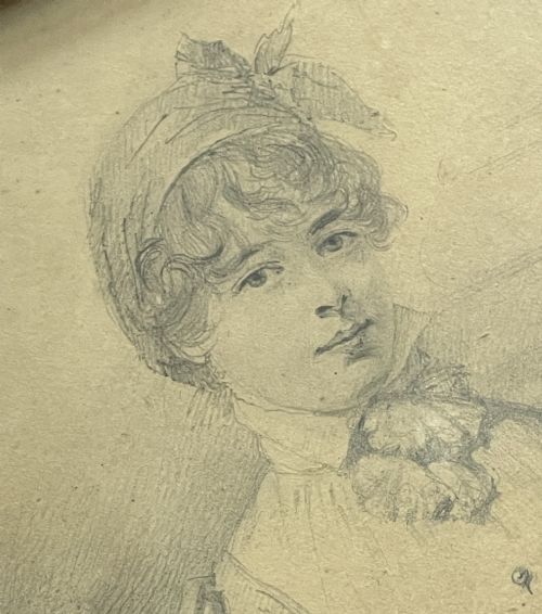 GRAPHITE DRAWINGS OF A REGENCY COUPLE - ADDITIONAL PHOTO 6