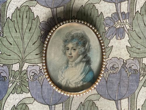 Richard Cosway Beautiful Portrait of Mrs Leonard