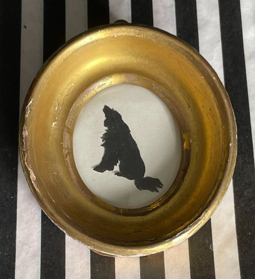 Augustin Edouart Teeny Cut Silhouette of a Dog
