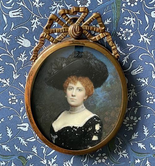 G F Zink Miniature Portrait of King Edward's Mistress