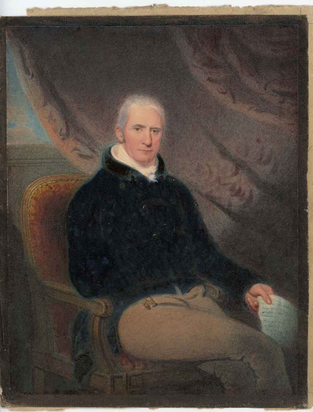 Unframed Watercolour Portrait Circa 1820