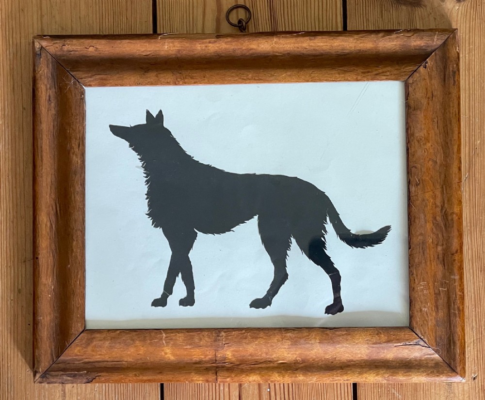 Augustin Edouart Cut Silhouette of a Large Dog