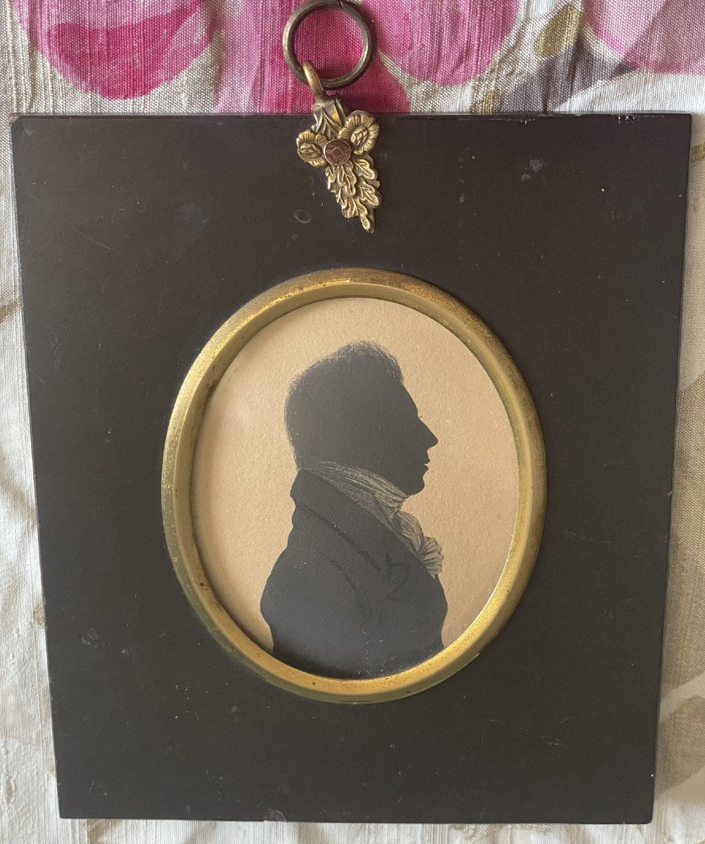William Hamlet Painted Silhouette with Trade Label