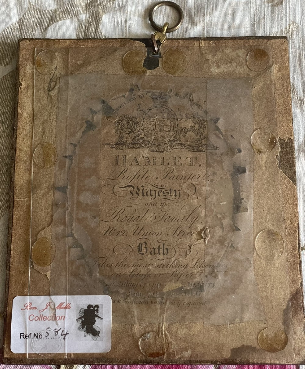 William Hamlet Painted Silhouette with Trade Label View II