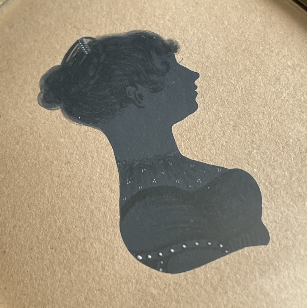 Edward Foster Painted Silhouette of a Harrogate Lady View II