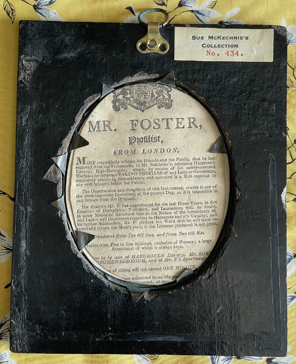 Edward Foster Painted Silhouette of a Harrogate Lady View IV