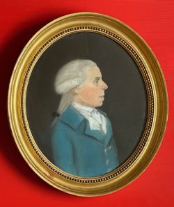 RARE PASTEL CUTOUT PROFILE BY NATHANIEL BERMINGHAM