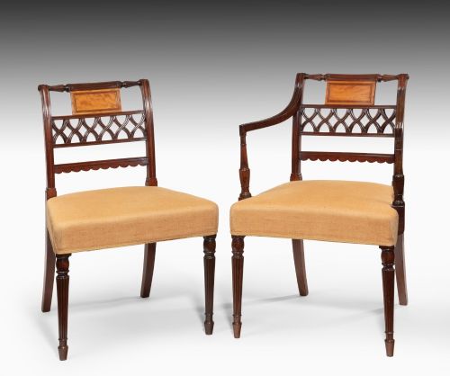 A Set of Ten George III Dining Chairs.