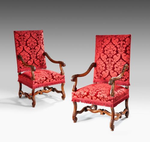 A Pair of Large 19th Century French Armchairs