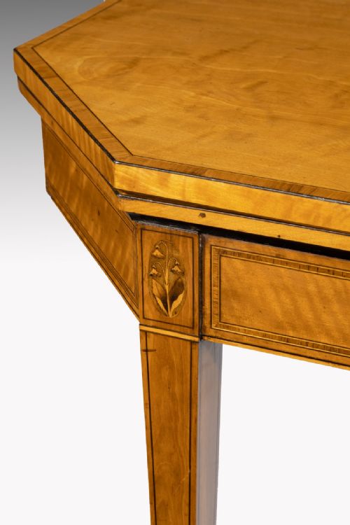 A GEORGE III SATINWOOD CARD TABLE - ADDITIONAL PHOTO 5
