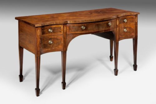 A GEORGE III SERPENTINE SIDEBOARD - ADDITIONAL PHOTO 2