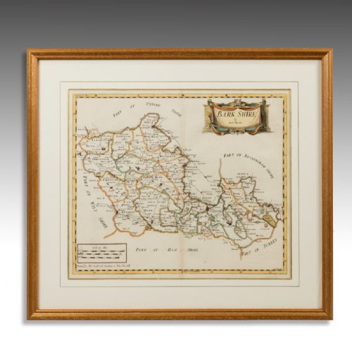 An 18th Century Hand Coloured Map of Berkshire (Uk)