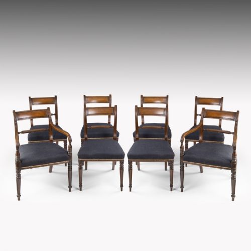 A Set of Eight Regency Period Dining Chairs of Good Quality and Colour