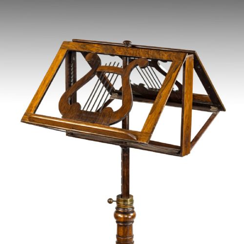 A REGENCY PERIOD ADJUSTABLE AND DOUBLE SIDED MUSIC STAND - ADDITIONAL PHOTO 6