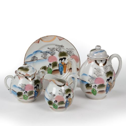 AN EARLY 20TH CENTURY TEN PIECE JAPANESE TEA SERVICE - ADDITIONAL PHOTO 1
