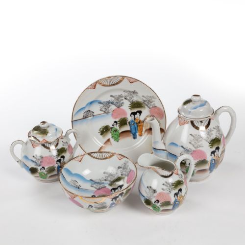 AN EARLY 20TH CENTURY TEN PIECE JAPANESE TEA SERVICE - ADDITIONAL PHOTO 5