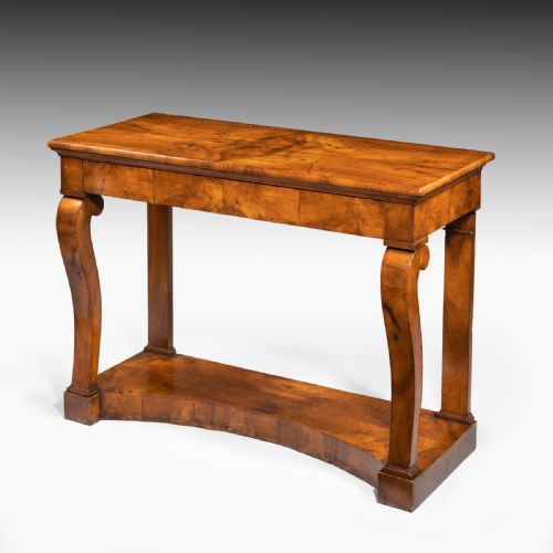 A 19th Century French Console Table with a Fabulous Quarter Veneered Top