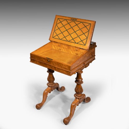 A REGENCY PERIOD SATINWOOD DAVENPORT DESK BY GILLOW - ADDITIONAL PHOTO 3