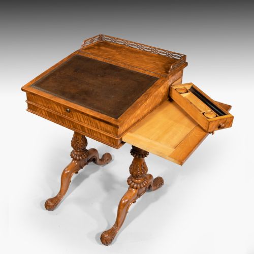 A REGENCY PERIOD SATINWOOD DAVENPORT DESK BY GILLOW - ADDITIONAL PHOTO 4