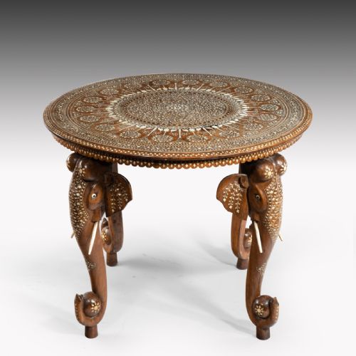 A Large 19th Century Elephant Hoshiarpur Table