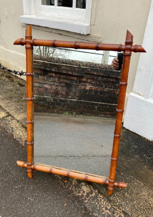 A Late 19th Century Faux Bamboo Mirror