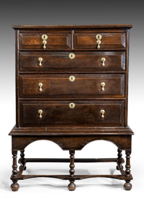 A Late 17th Century Oak Chest on Stand