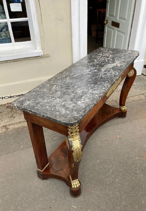 An Early 19th Century French Marble Top Console Table