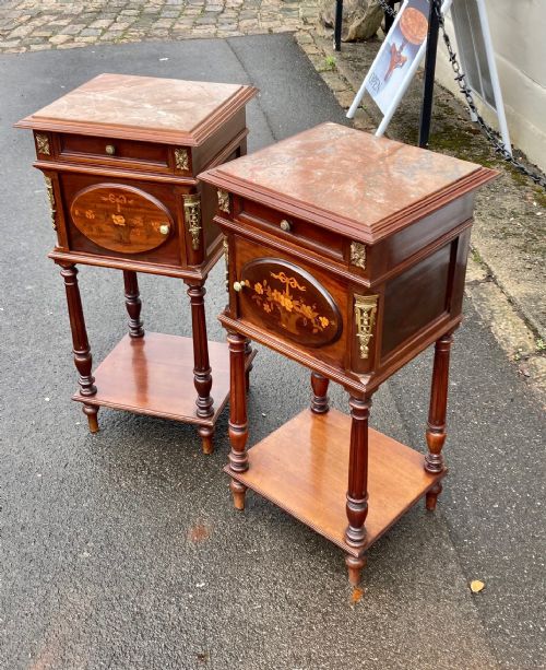A Pair of 19th Century Bedside Tables
