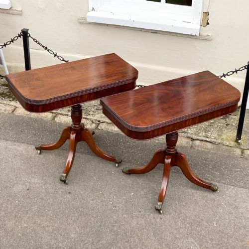 A Pair of George III Tea or Card Tables