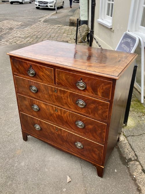A George III Well Figured Mahogany Chest of Drawers