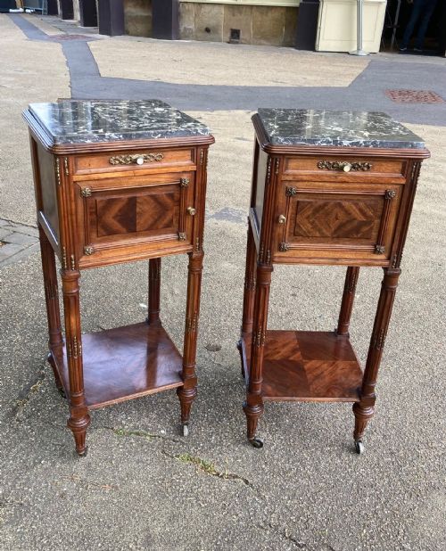 A Pair of 19th Century Bedside Tables