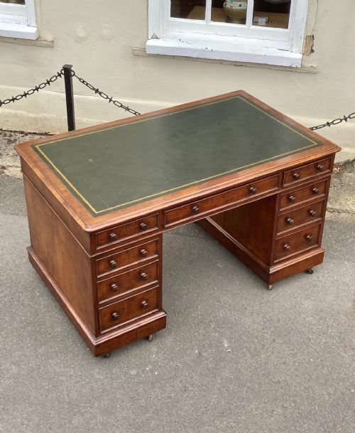 A Regency Period Pedestal Desk