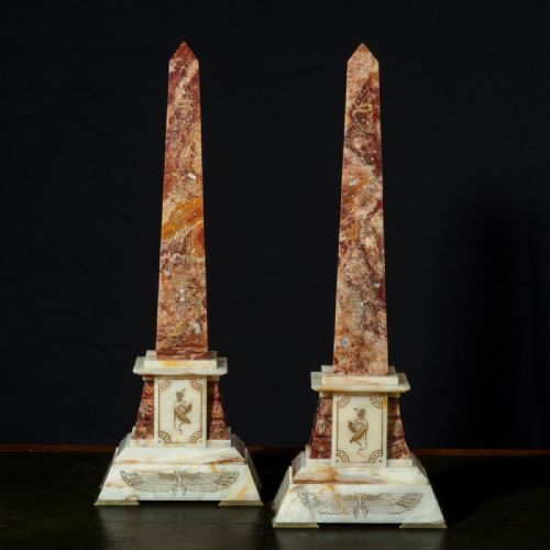 A Fabulous Large Pair of Art Deco Obelisks