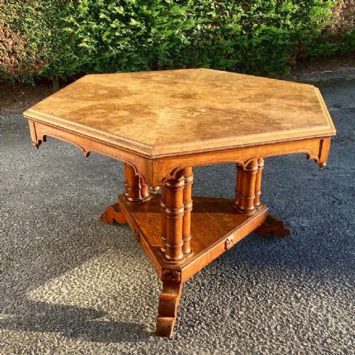 A Stylish and Unusual 19th Century Oak Centre Table