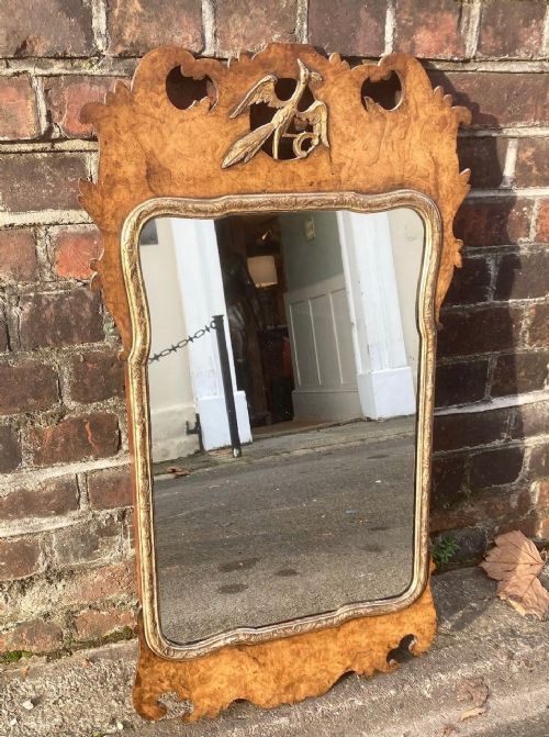 A George Ist Style Walnut Mirror