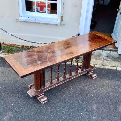 An 18th Century Italian Walnut Console Table of Long Length