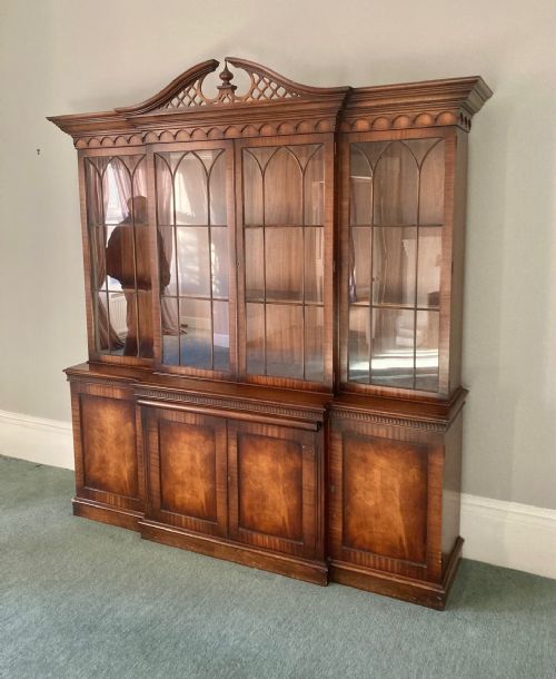 A George III Style Breakfront Bookcase